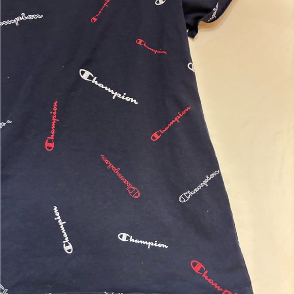 Champion Men's Black and Red Logo Tee - Picture 12 of 12